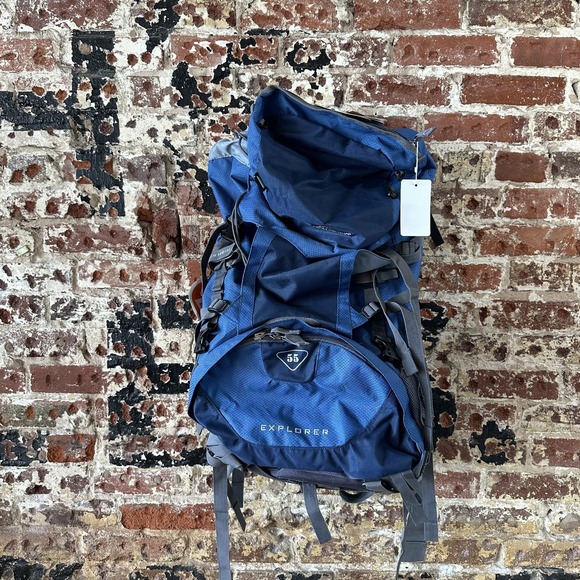 High Sierra Explorer 55 Liter Hiking Backpack Blue 55L NEW
